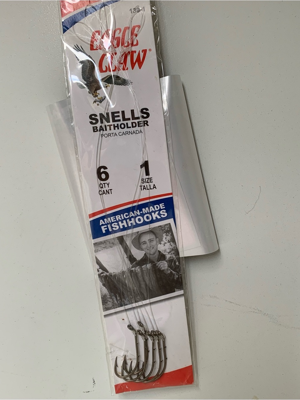 Eagle Claw Snells Baitholder Fishing Hooks - Silver